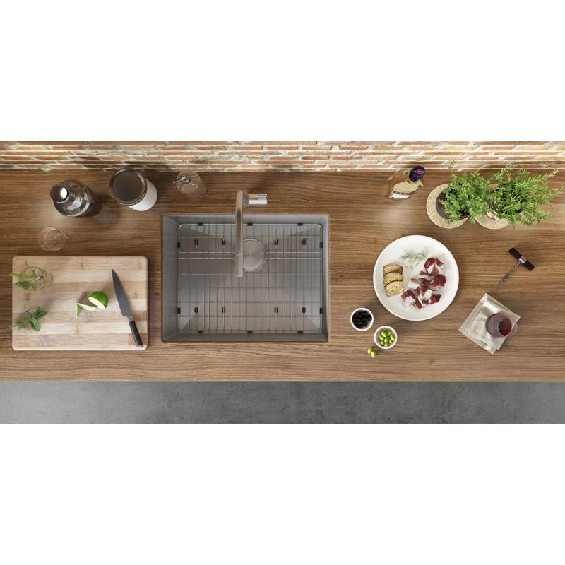 Ruvati RVH7250 Ruvati 28-inch Undermount 16 Gauge Stainless Steel Kitchen Sink Rounded Corners Single Bowl