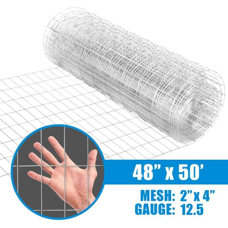 Fencer Wire Fencer Wire 12.5 Gauge Galvanized Welded Fence Wire Roll with Mesh , Multiple Options