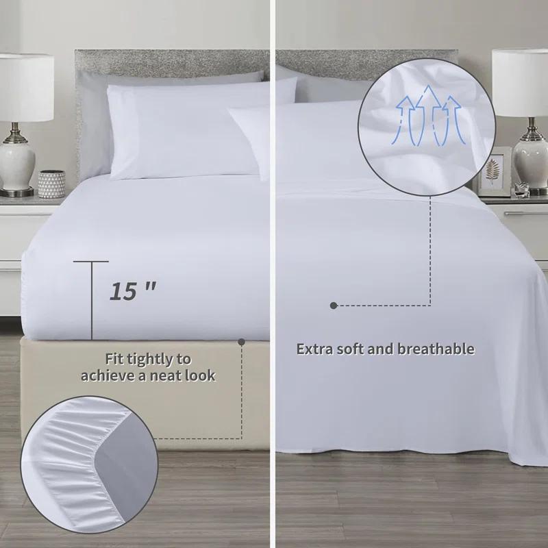 Chezmoi Collection Briar Microfiber Bed in a Bag Comforter Set