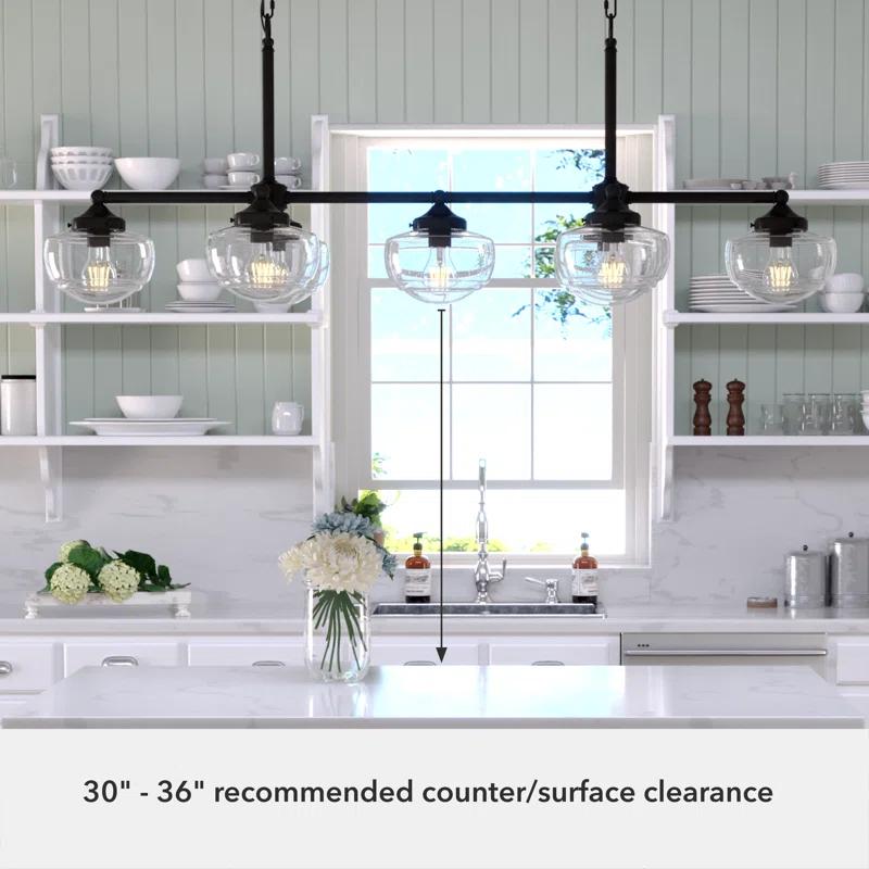 Saddle Creek 7 - Light Kitchen Island Linear Pendant