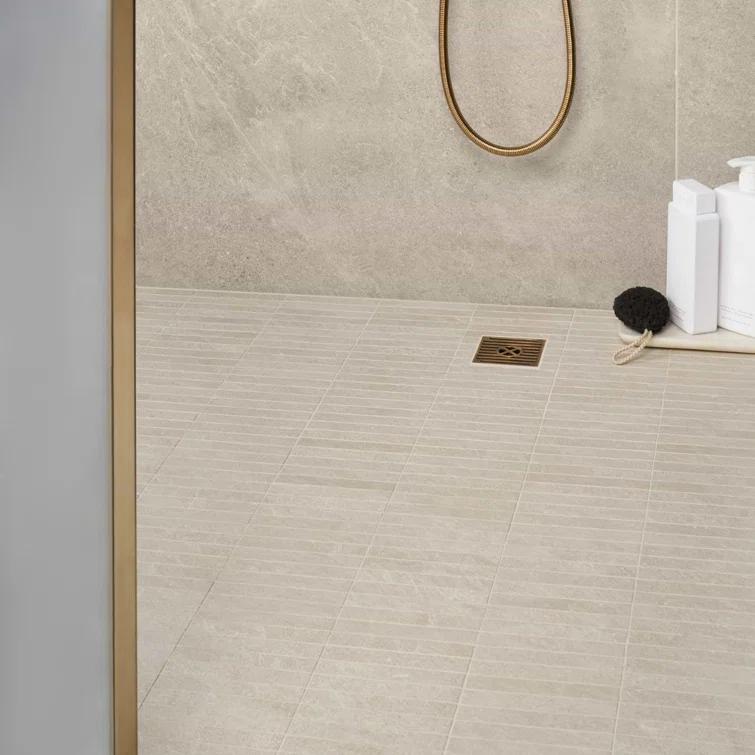 Monolith 11.81 In. X 11.81 In. Stacked Matte Porcelain Mosaic Floor And Wall Tile (5.76 Sq. Ft. / Case)