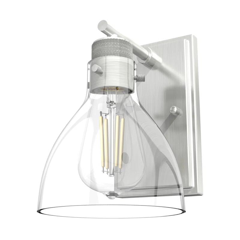 Hunter Van Nuys Brushed Nickel 1 Light Sconce Wall Light Fixture