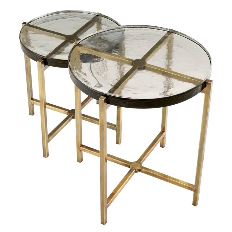 Eichholtz Haymann Glass Top Nesting Tables