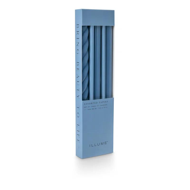 ILLUME Beautifully Done Unscented Assorted Candle Tapers 3-Pack