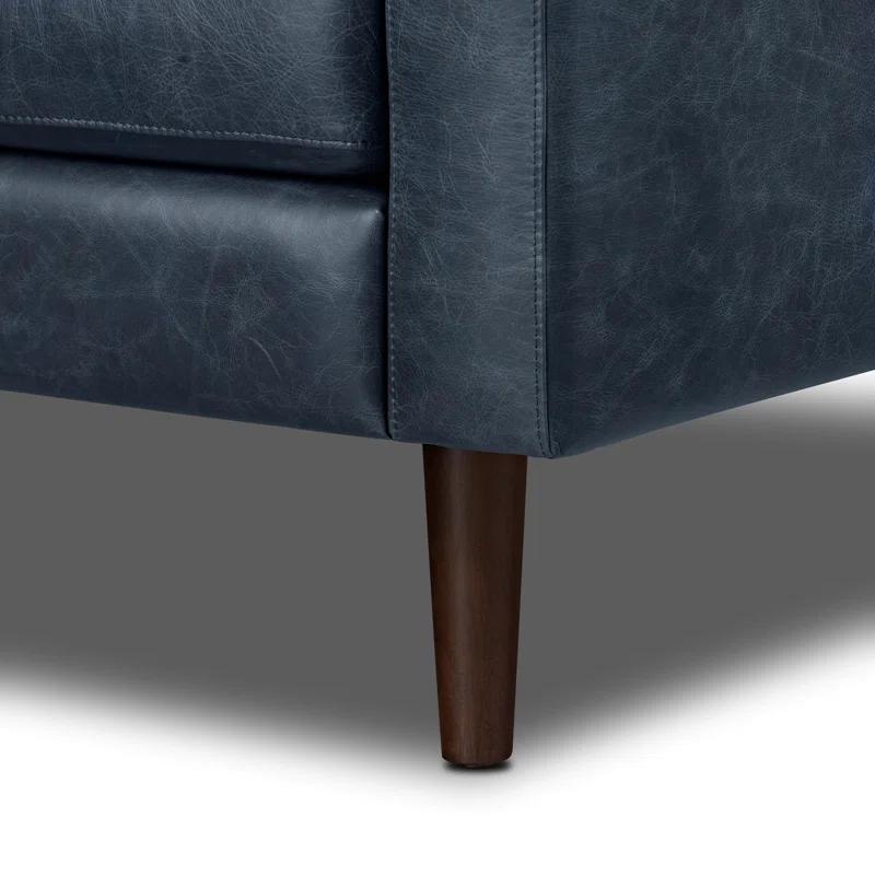 Poly & Bark Napa Corner Sectional in Full-Grain Genuine Italian Leather