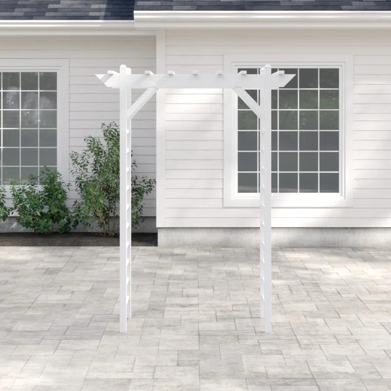 Dura-Trel Providence 28'' W x 64'' D Polyvinyl Chloride (PVC) Arbor in White