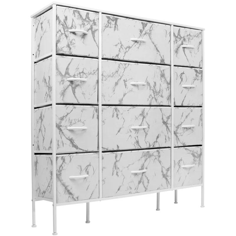 Sorbus Sorbus 12 Drawers Dresser with Steel Frame and Wood Top