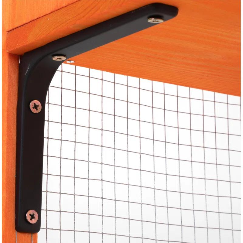 HOSSEJOY Wooden Cat Enclosure with 6 Jumping Platforms, 2 Cat Condos, Cat Bridge and Scratching Board