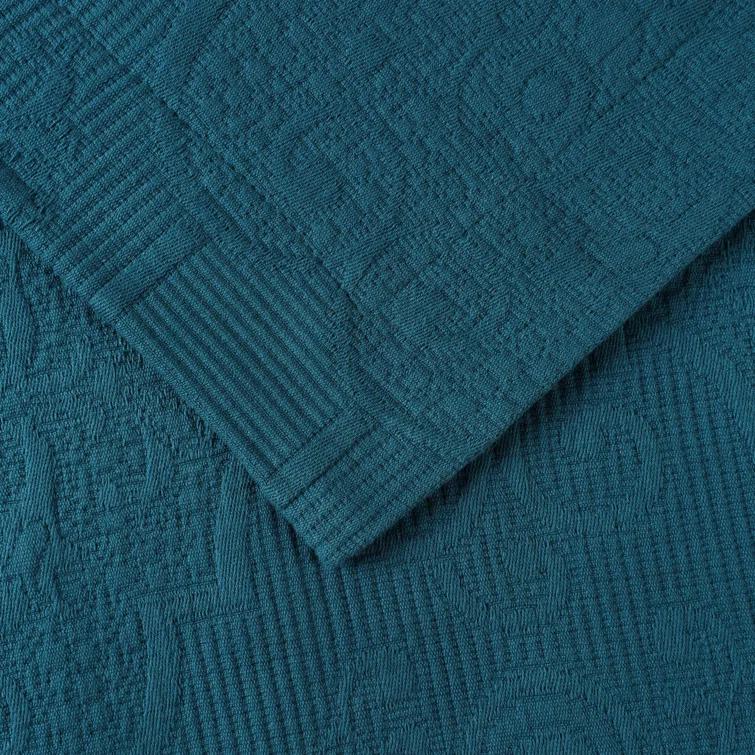 Superior Superior Florin Matelasse Jacquard Scrolling Medallion Cotton Bedspread Set With Pillow Shams