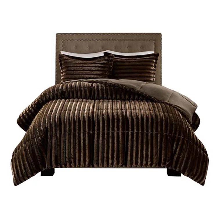 Madison Park Faux Fur 3 Piece Comforter Set