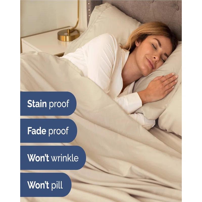 CGK Linens Extra Deep Pocket luxury Sheet Set - Solid Ultra Soft & Cooling Sheet Sets