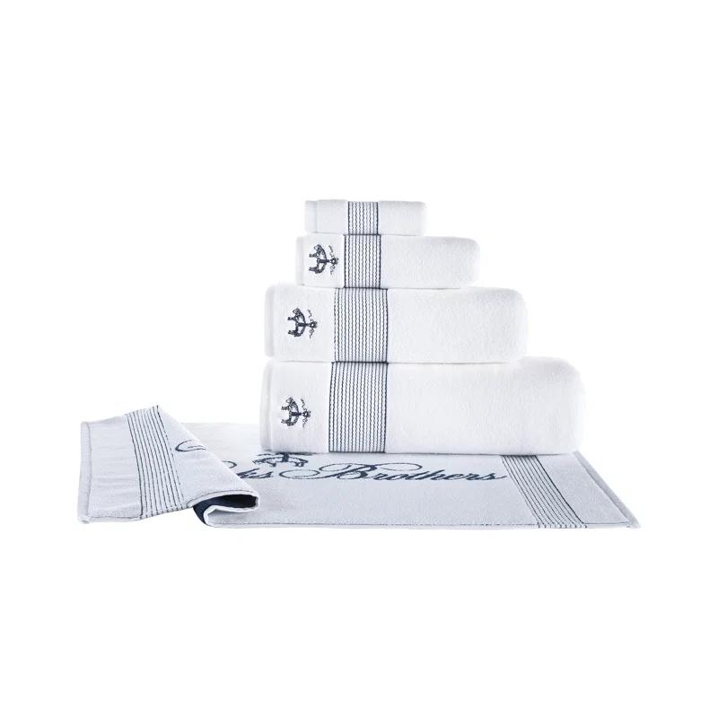 Brooks Brothers Brooks Brothers Rope Stripe Border Wash Towel