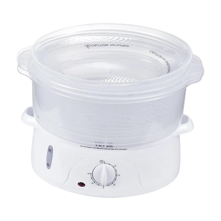 VEVOR VEVOR 7.4Qt Electric Food Steamer 2-Tier Vegetable Steamer & 60 Min Timer 800W