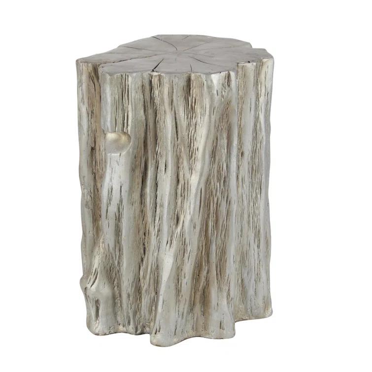 Union Rustic Vezina Fiberglass Tree Trunk Side End Accent Table