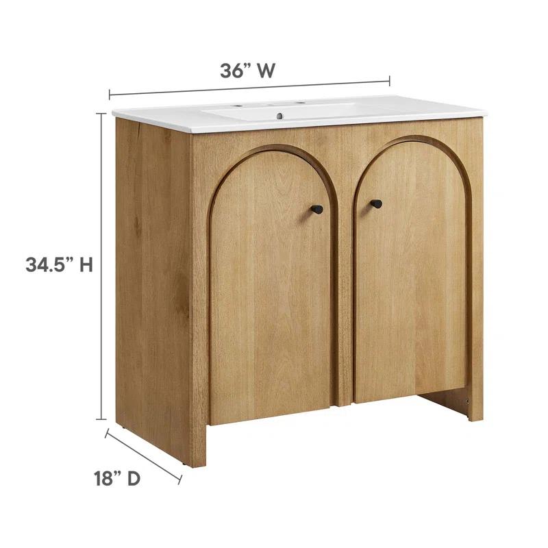 Modway Modway Appia 36'' Single Bathroom Vanity with Ceramic Top