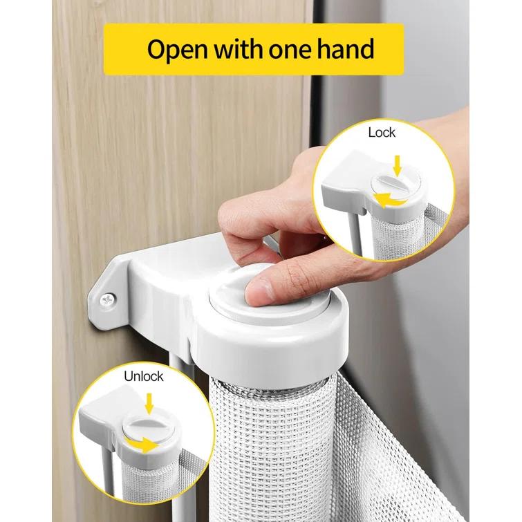 Tucker Murphy Pet™ 168 Inch Extra Wide Retractable Baby Gate,mesh Large Baby Gate Or Mesh Pet Dog Gate, Opening Wide Extra Long Child Safety Gate For Indoor, Outdoor, Stairs, Deck(33"x168")