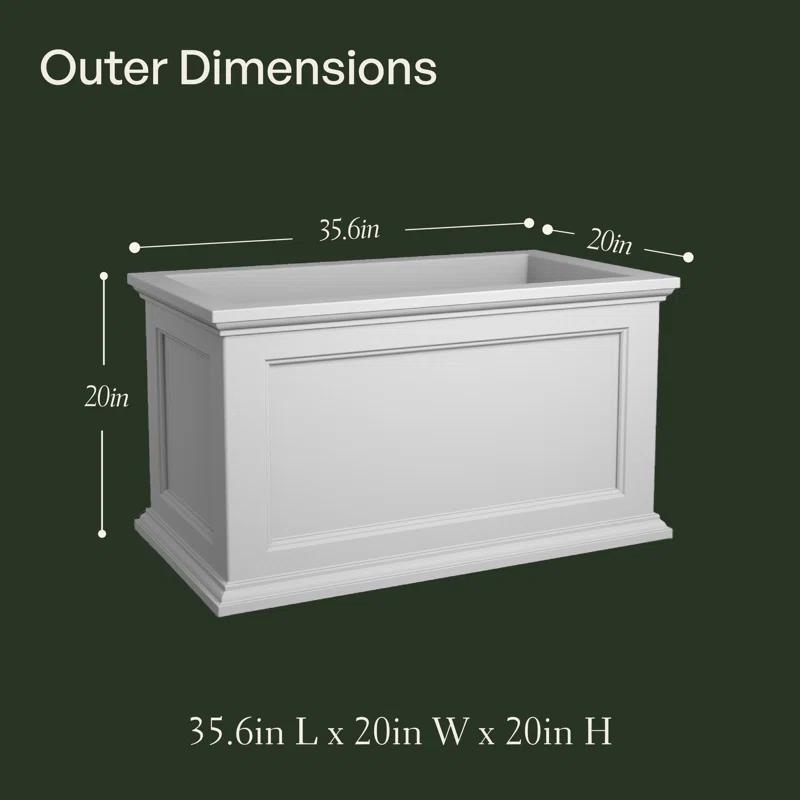 Winston Porter Anastasiya 20"x36" Resin Planter with Water Reservoir