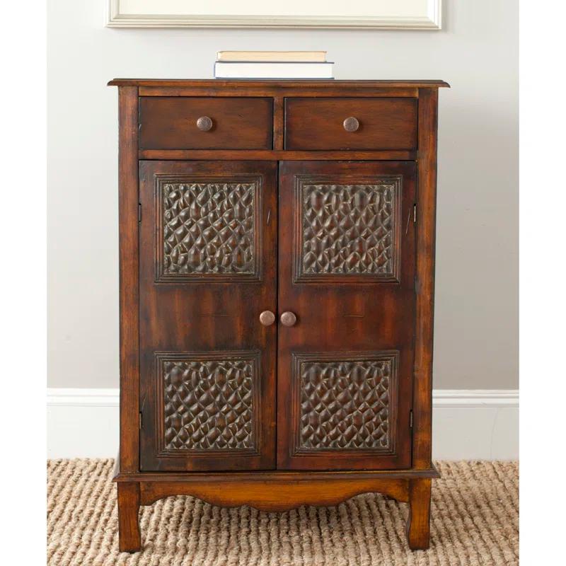 World Menagerie Evrychou Solid Wood Accent Cabinet