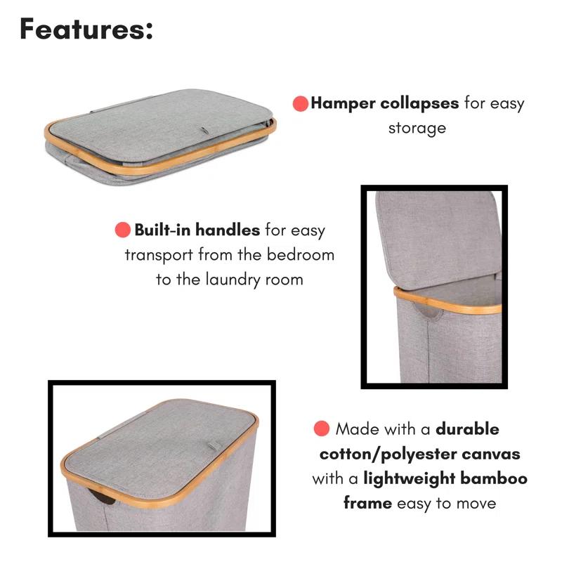 BirdRock Home BirdRock Home Bamboo Laundry Hamper with Handles