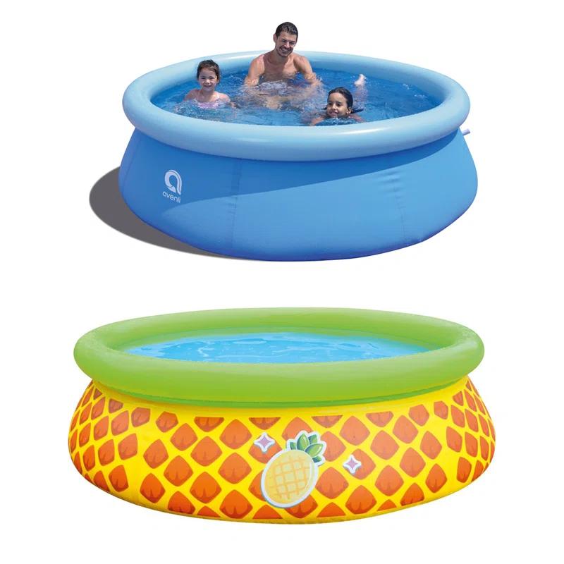 JLeisure JLeisure Prompt Set Inflatable Outdoor Backyard Swimming Pool (Set of 2)