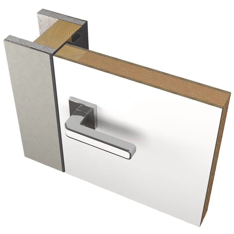 Belldinni Invisible Frameless Door Manufactured Wood Solid Core Regular Interior Door