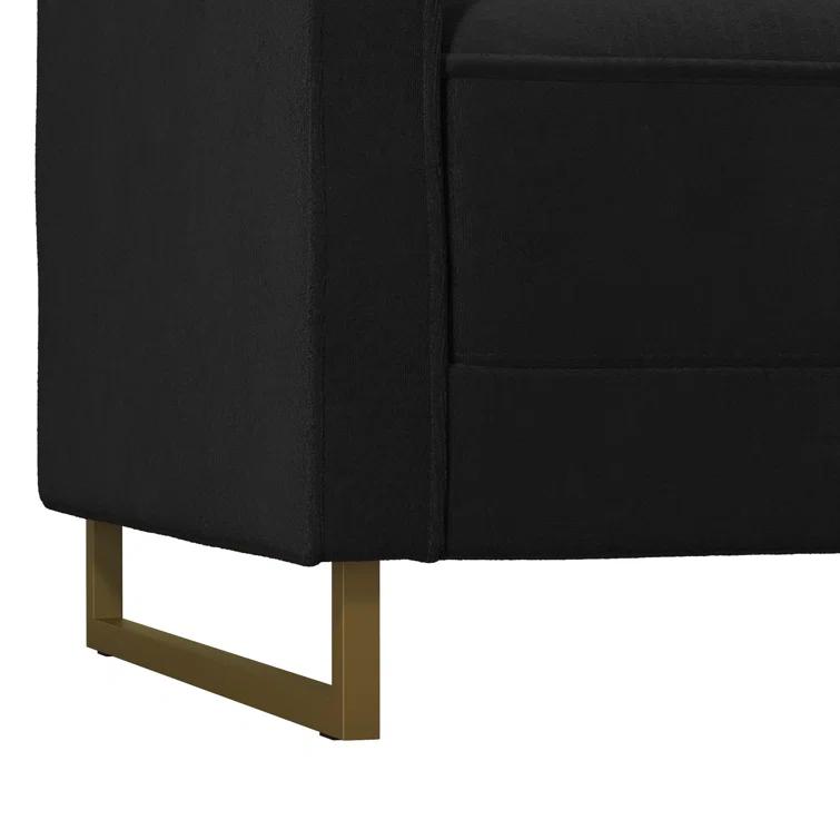 Novogratz Skylar Full / Double 77'' Velvet Tufted Convertible Sofa