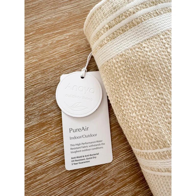 Anaya Beach Club Stripe Indigo Indoor Outdoor Table Runner