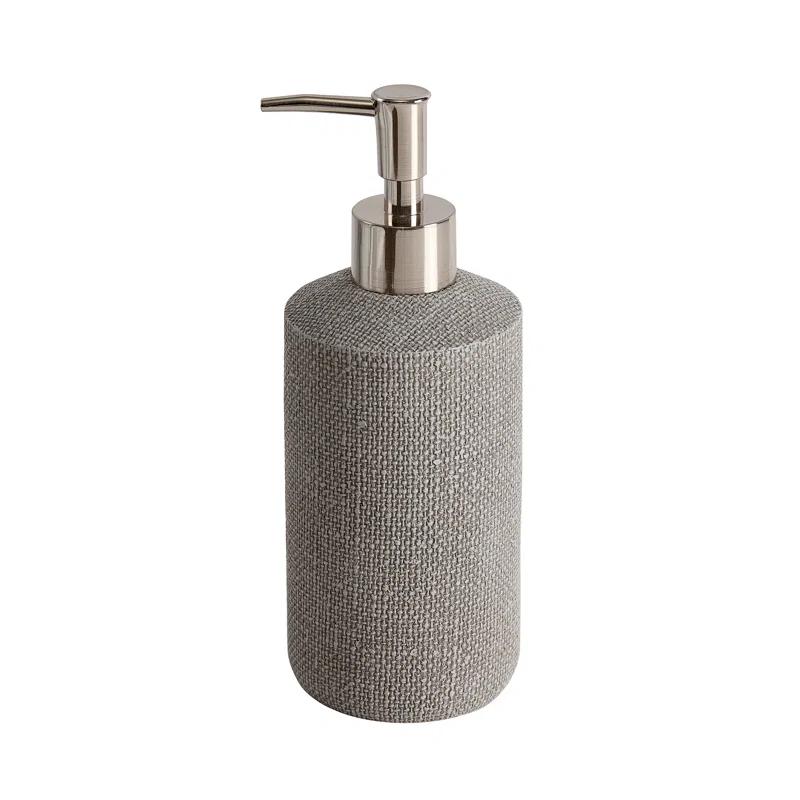 Tahari Astor 4-Piece Grey Textured Bathroom Accessory Set