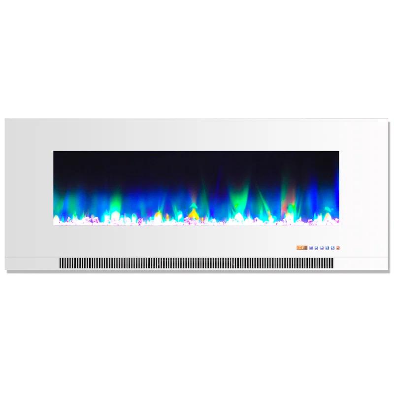 Cambridge Cambridge Wall Mount Electric Fireplace Heater with Remote Control for Indoor Use in Living Room, Bedroom, Home Office