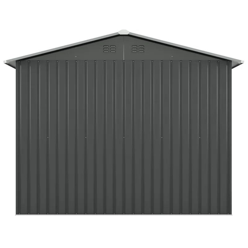 8 ft. W x 8 ft. D Metal Storage Tool Shed Outdoor Storage Shed With Sliding Doors and Vents