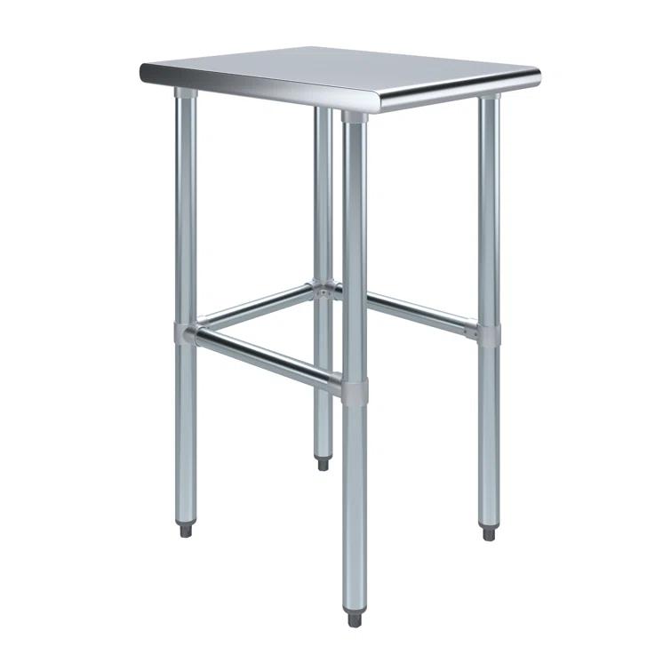 Amgood Stainless Steel Open Base Work Table