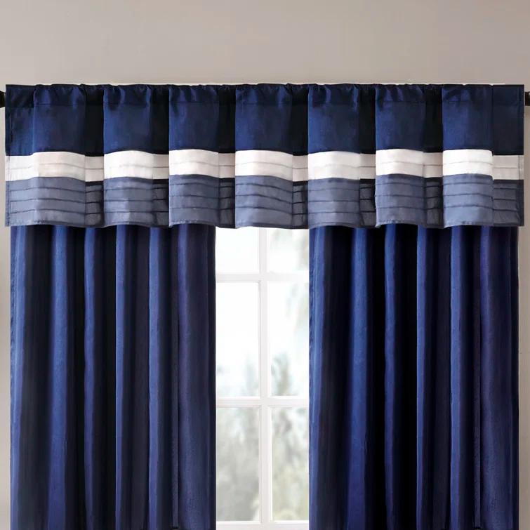 Madison Park Amherst Polyoni Pintuck Single Window Valance