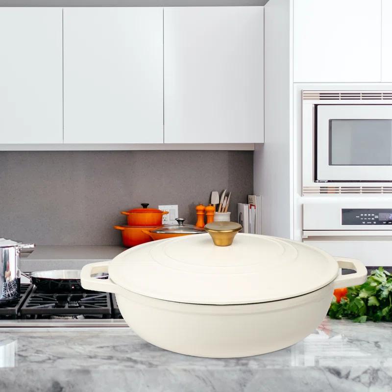 Lexi Home Lexi Home 5 qt. Enameled Cast Iron Round Braiser