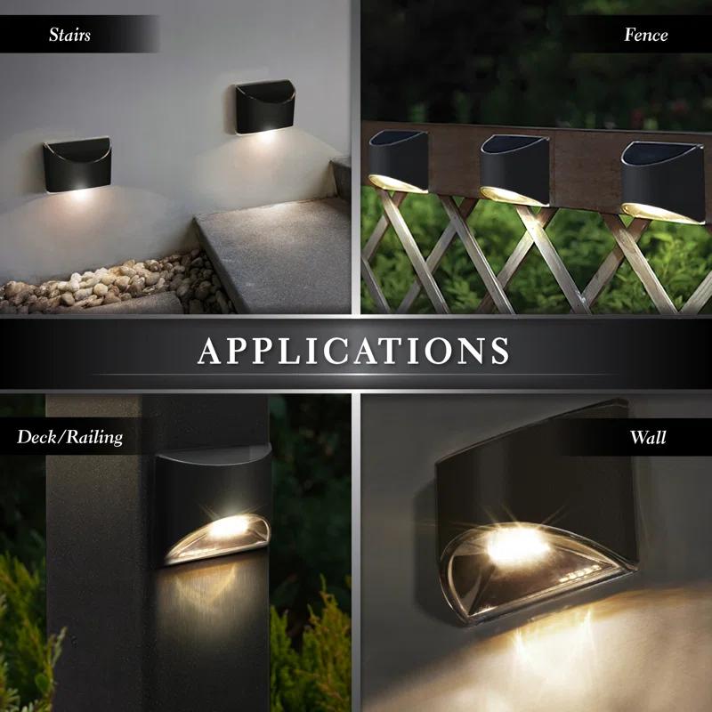 Classy Caps Stainless Steel Solar Powered Integrated LED Metal Deck Light