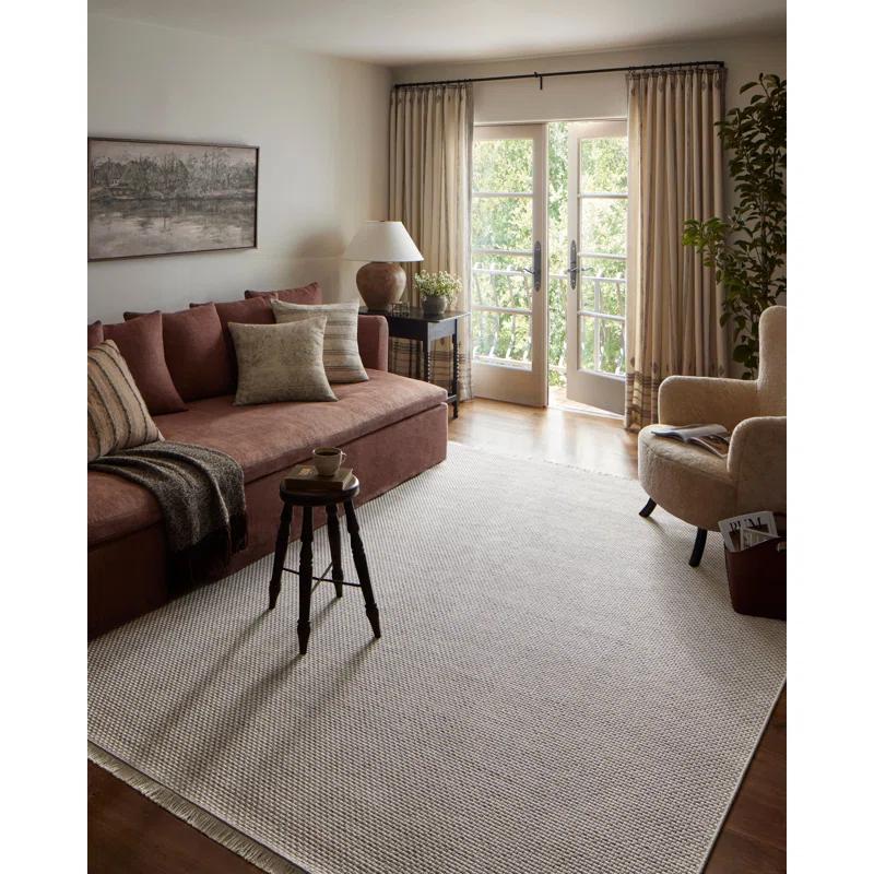 Amber Lewis x Loloi Malibu Ivory / Dove Indoor / Outdoor Area Rug