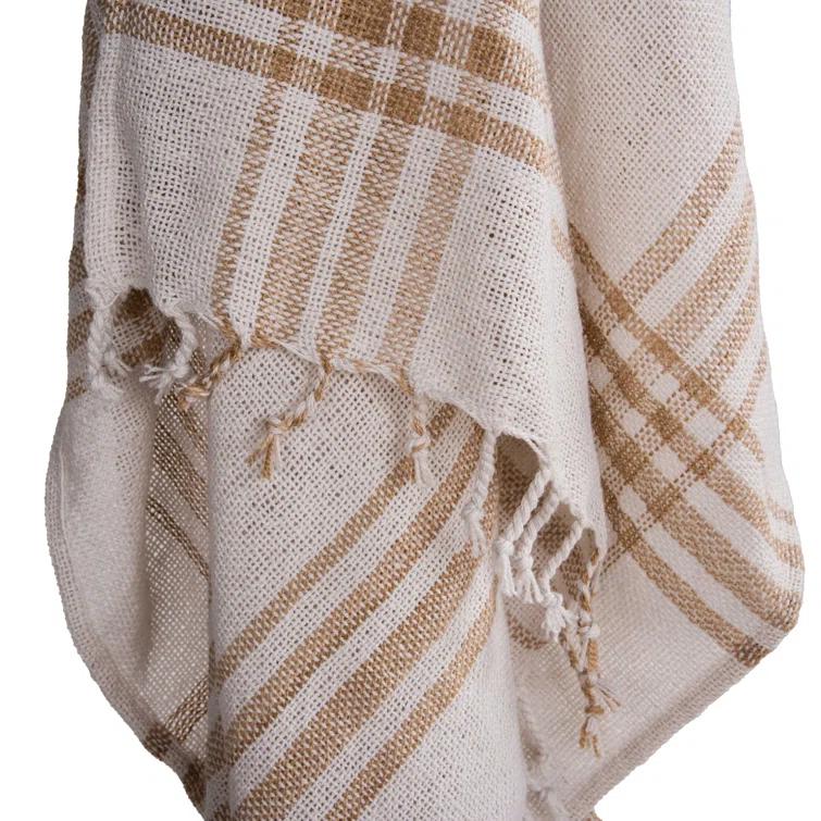 HomeRoots Brown Woven 100% Poly Pet Throw Blanket