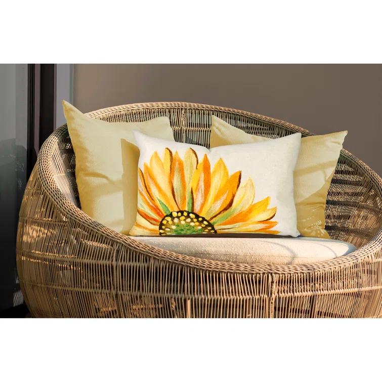 Liora Manne Appliqued,Buttons,Embroidered,Fringed,Ruffled,Sequined,Tassels Polyester,Synthetic Indoor/Outdoor Throw Pillow