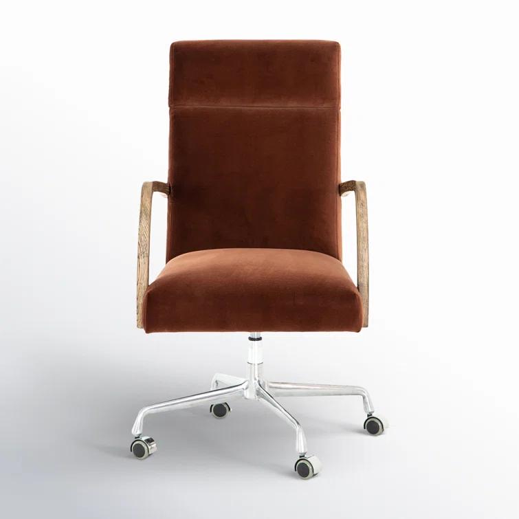 Masterson Velvet Swivel Desk Chair