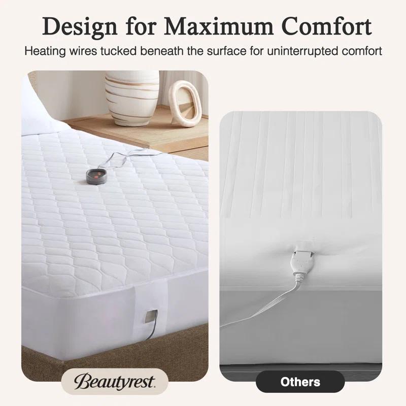 Beautyrest Cotton Blend Heated Mattress Pad