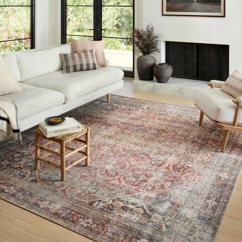 Amber Lewis x Loloi Georgie Red / Navy Area Rug