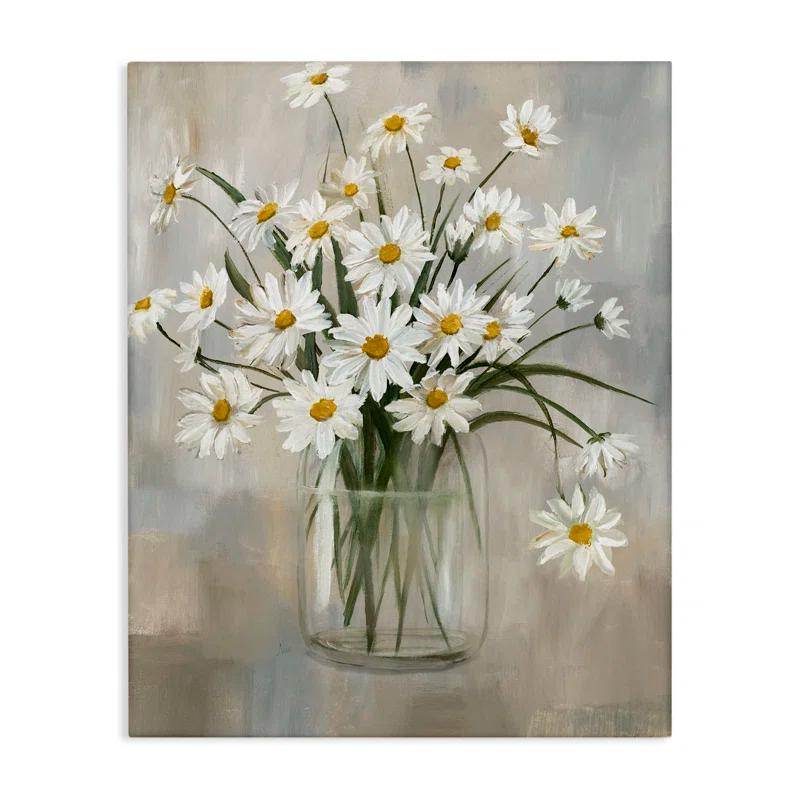 Stupell Industries Daisy Bloom Bouquet Potted Flowers Abstract Pattern by Nan - Painting