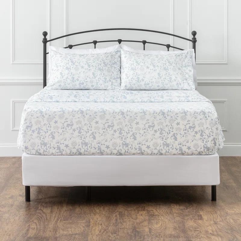 Chanasya Elegant Ultra Soft Floral Microfiber Percale Sheet Set