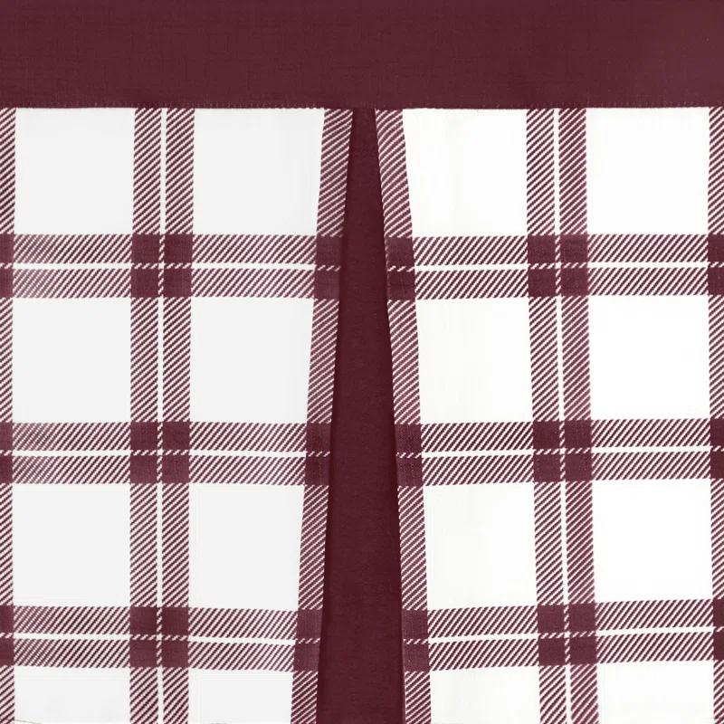 Achim Importing Co Plaid Tailored 58'' W Kitchen Curtain