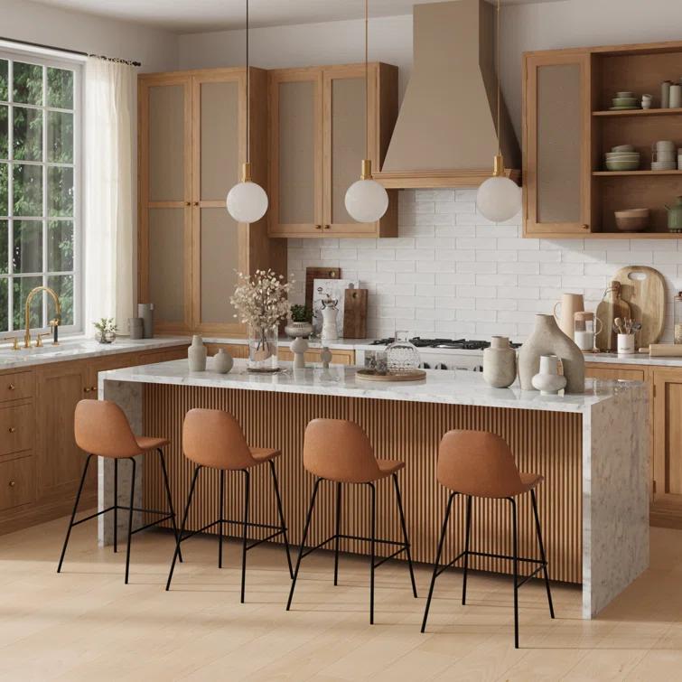 Kody Vegan Leather Bar & Counter Stool (Set of 2)