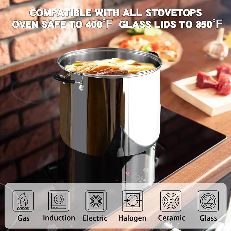 Cook N Home Cook N Home Professional Stainless Steel Stockpot with Lid