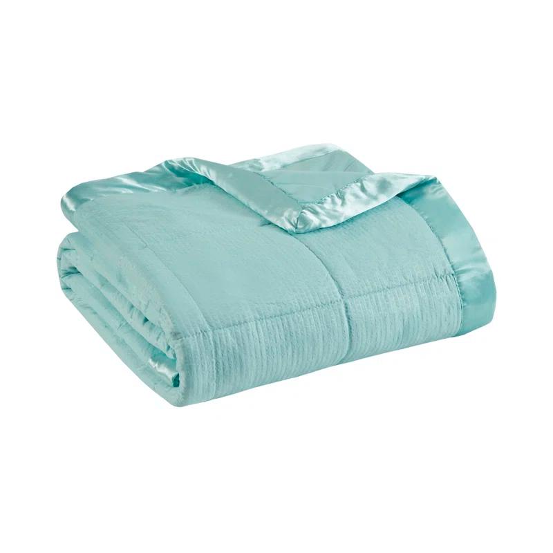 Madison Park Cambria Oversized Down Alternative Blanket with Satin Trim