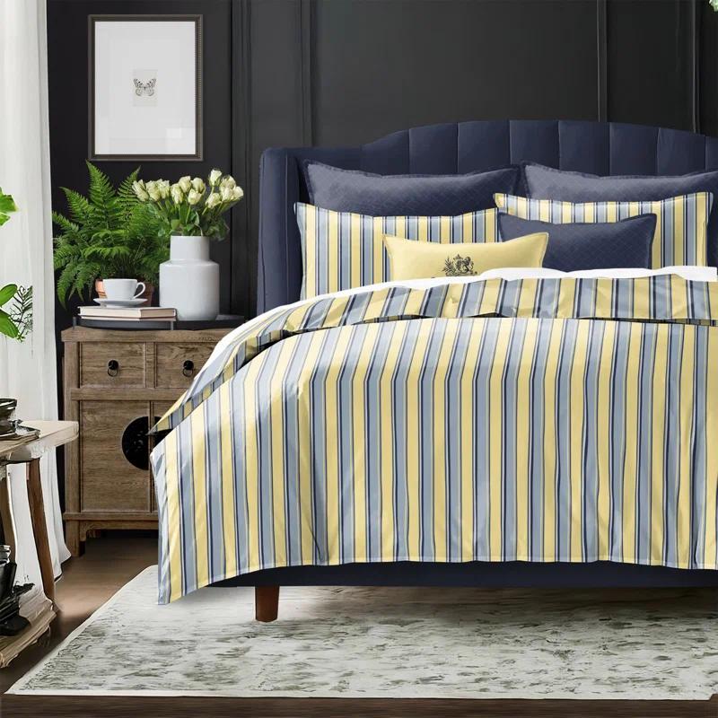 Gino Stripe Reversible Cotton Comforter Set