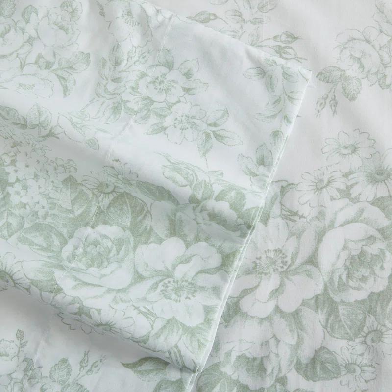 Laura Ashley Printed Cotton Percale Sheet Set