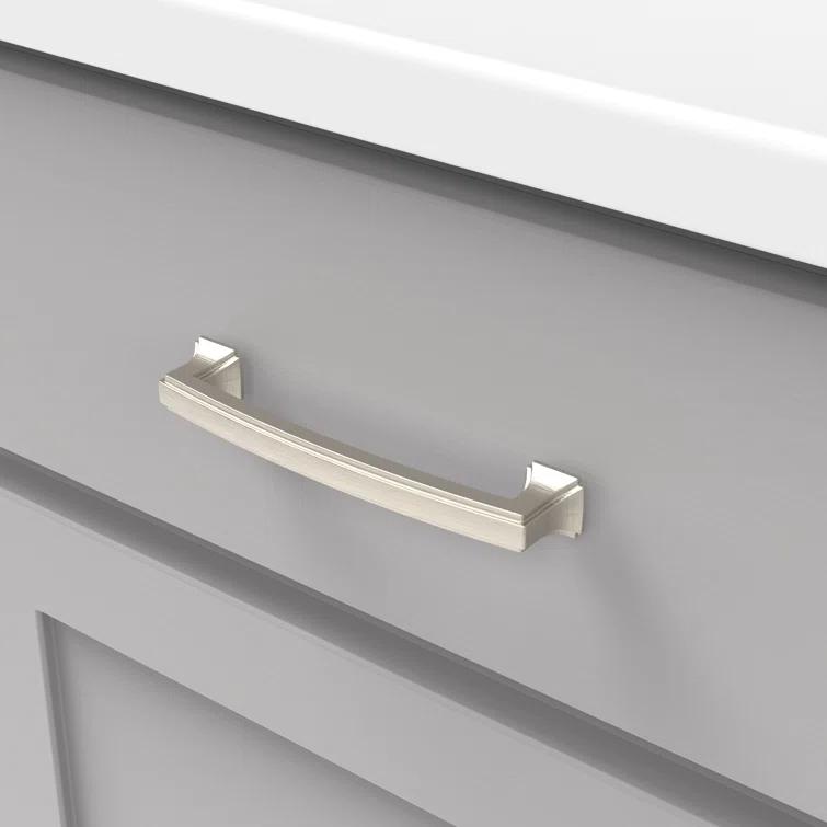 Hickory Hardware Bridges Collection Handle Pull - 5-1/16" Center to Center Cabinet Pull Satin Nickel - Transitional, Deco Hardware for Drawers & Cabinets
