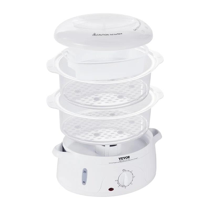 VEVOR VEVOR 7.4Qt Electric Food Steamer 2-Tier Vegetable Steamer & 60 Min Timer 800W